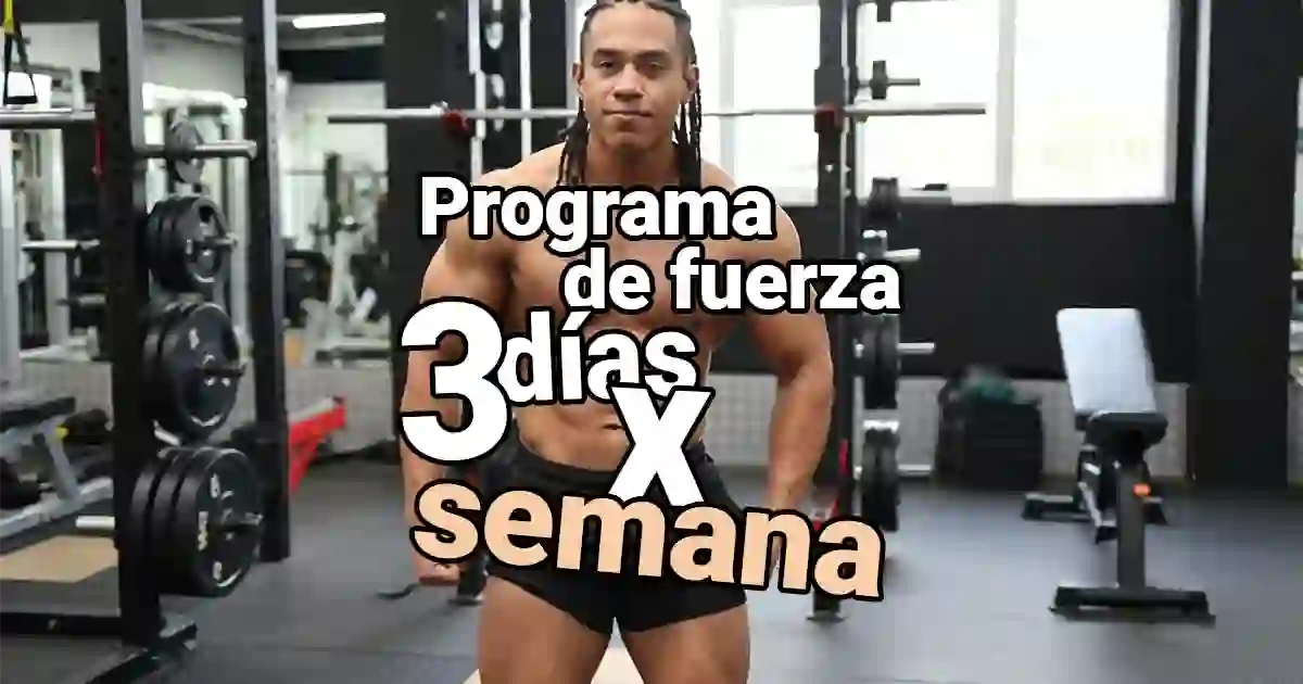 Programa de Fuerza 3 días por semana para Principiantes 1 Un programa de fuerza 3 días por semana es la táctica ideal para principiantes que quieren ver resultados sin frustrarse.